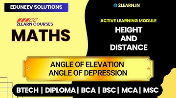 Height and Distance | Angle of Elevation and Angle of Depression