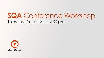 QuantrolOx - SQA 23 Conference Workshop
