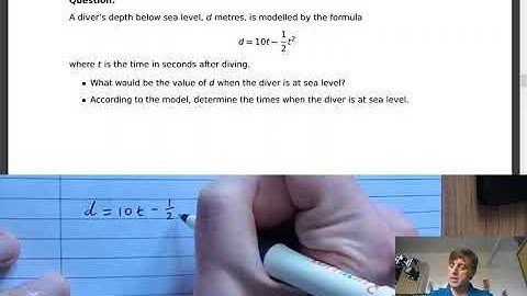 P1.2.6 -- Modelling with quadratics