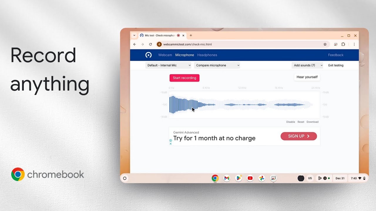 How to Turn On Microphone on Any Chromebook Device - YouTube