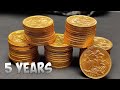 The power of buying 1 gold sovereign per month