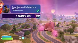 How to EASILY Travel distance while flying with a Wingsuit Fortnite