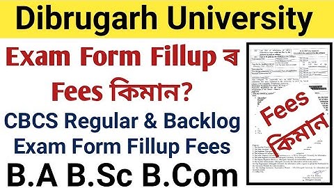 B.A B.Sc B.Com Exam Form Fillup Fees কিমান? CBCS Exam From Fillup Fees | Regular & Backlog Fees | DU