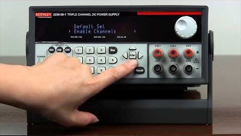 Keithley 2200 and 2230 Series Demo -
