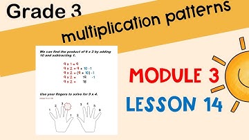 Math Grade 3 Module 3 Lesson 14 identify and use arithmetic patterns to multiply