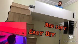 // Ep. 2 //- Loft Bed construction DIY - make It Yourself -Work Space -كيفية تعليق السرير فوق المكتب