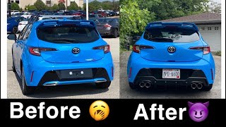 2022 Corolla hatchback remark catback install! [4K] (sound clips at the end)