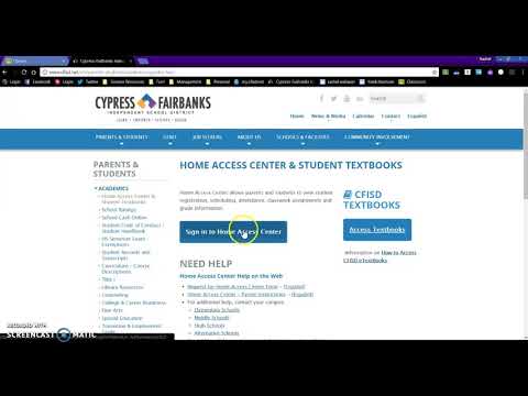 CFISD Home Access Center Logging In