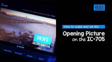 How to make and set the opening picture on the IC-705