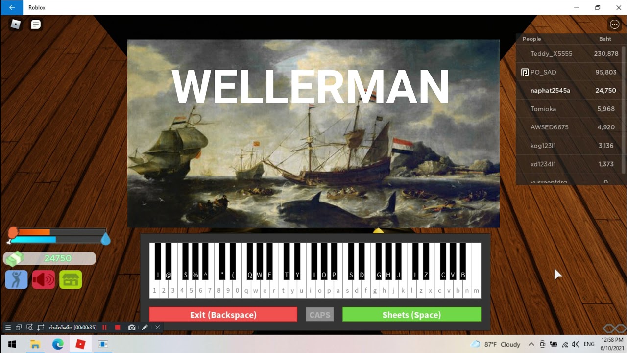 Roblox Piano Wellerman YouTube 