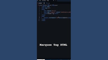 Thr MARQUEE Tag in HTML #html