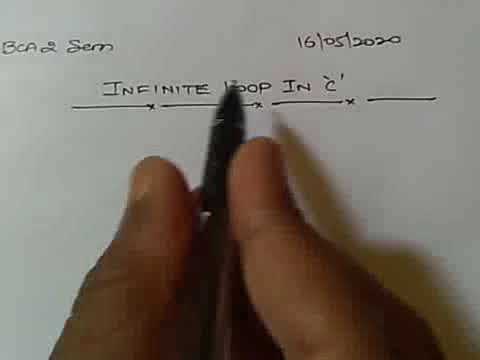 INFINITE LOOP IN C - YouTube