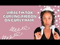 VIRAL TIKTOK CURLING RIBBON CHALLENGE | Curling Ribbon on Curly Hair