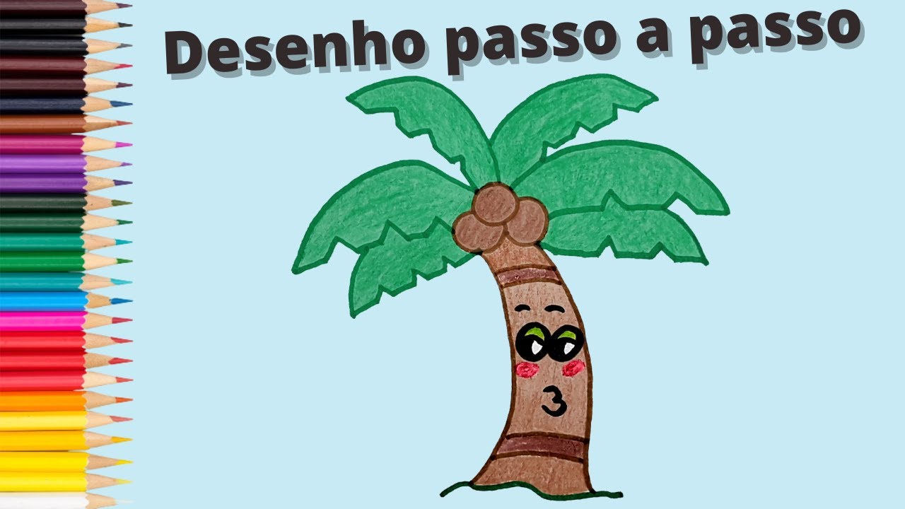 Como desenhar um Coqueiro Fácil - YouTube