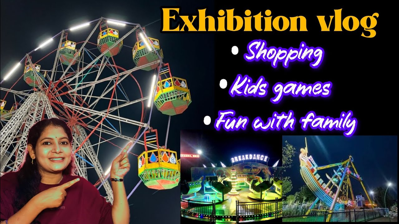సరదాగా సాయంత్రం ఎగ్జిబిషన్ కి వెళ్ళాం|my first exhibition vlog|A funny evening with my family