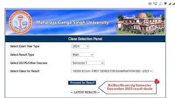 Mgsu UG 1st Semester Result 2024 Kaise Check kare ? | Mgsu Ba/Bsc/Bcom Semester  Result kaise dekhe?
