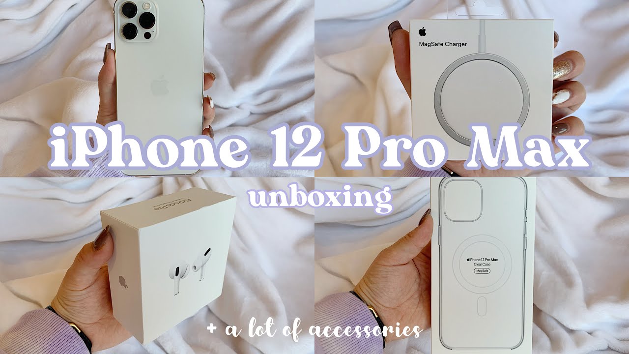 NEW    iPhone 12 Pro Max   MagSafe   Airpods Pro   Accessories Unboxing