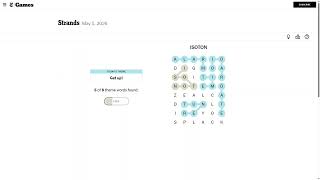 AI Solve New York Times  Daily Strands Puzzle #793 5/5/2026 (ASMR)