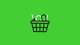 Shopping Basket Cart Animated Icons On Green Screen Background By Hd Free Download