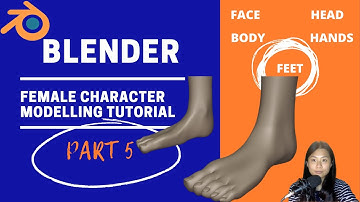 Blender Female Character Modelling Part 5 (FEET)