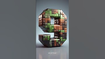 9 to 0 Abstract 3D Glossy Minecraft Countdown #timer #shorts