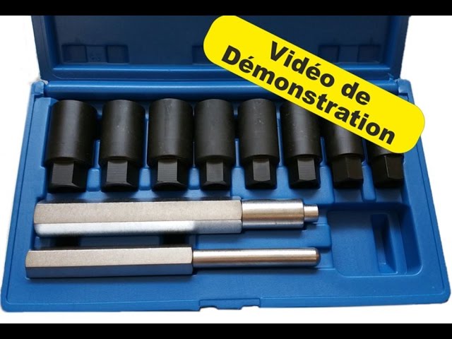 Extracteur d'écrou de boulon endommagé de 3/8 po, placage de surface  noircissant robuste 14 extracteurs de boulons endommagés de 3/8 po pour  clés à