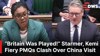 HEATED PMQs CLASH: UK's PM Starmer Fiery Clashes With Kemi Badenoch Over China Visit | AC1E