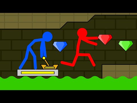 Watergirl and fireboy, Stickman Animation - Planning to move out The Cavern of the Forest