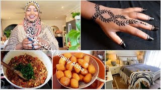 VISITING MY FAMILY HENNA FOR MY SISTERS COOKING زيارة لاهي عملت حنه لاخواتي بلح الشام قيمة السودانية