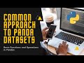 First steps to approach a dataset — Introduction to Data analysis with Pandas and Python