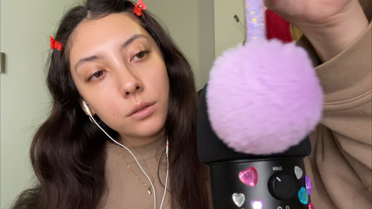 ASMR Microphone triggers + ramble💗~mic tapping, brushing, scratching w ...