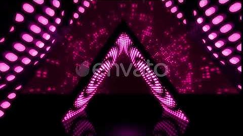 Color VJ Triangle Bulb Tunnel Full HD | Motion Graphics - Envato elements