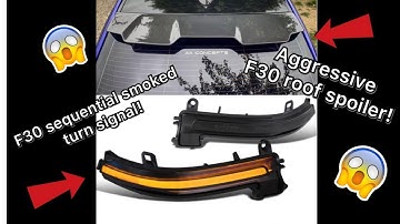 F30 M3 STYLE CARBON FIBER MIRROR CAPS +F30 SMOKED SEQUENTIAL TURN SIGNALS  *THROWBACK VLOG