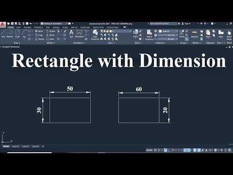 AutoCAD Draw Rectangle With Dimensions |