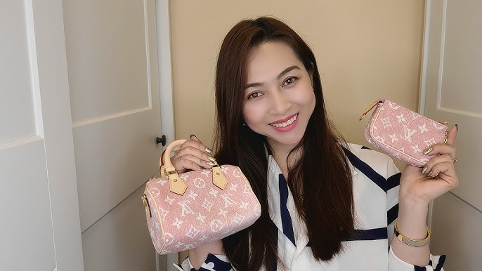 LOUIS VUITTON Monogram Cherry Blossom Pochette Accessories Pink