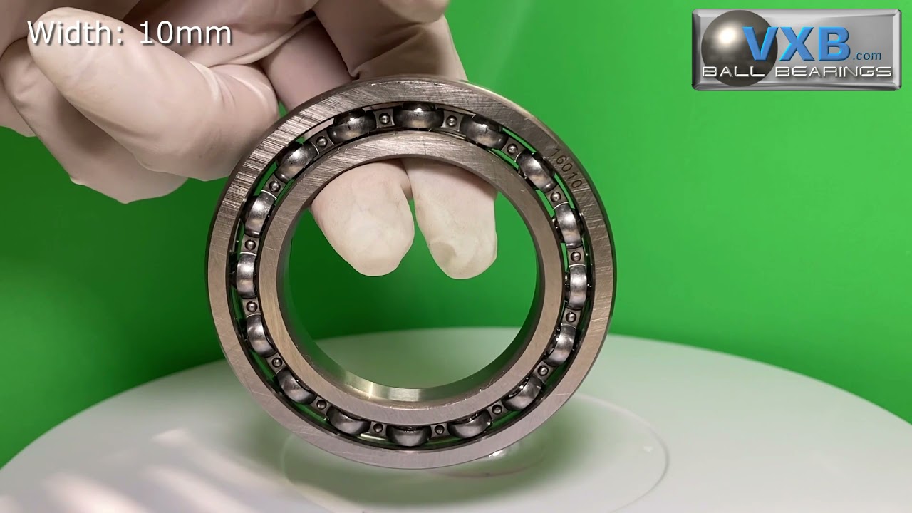 16010 Open Ball Bearing Size: 50mm x 80mm x 10mm. Inner Diameter: 50mm Outer Diameter: 80mm