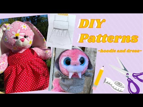 How to Make Clothing Patterns for a Stuffed Animal | Hoodie and