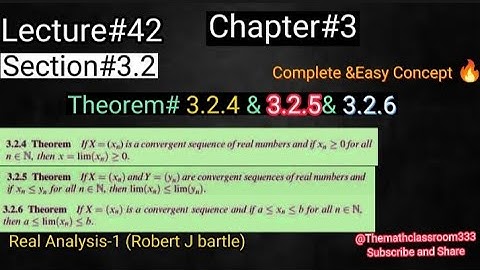 Chapter#3 Section#3.2 Real Analysis-1 Theorem#3.2.4&3.2.4&3.2.6 Complete &Easy Concept 🔥