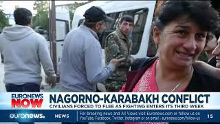 Nagorno-Karabakh Conflict Civilians Forced To Flee As Fighting Enters Its 3Rd Week