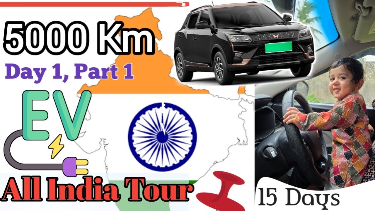 🚗 5000 Km EV Road Trip India | Day 1 Part 1 | Mahindra XUV400 Electric Car | Family All India Tour