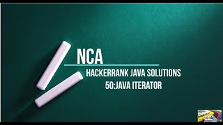 Famous 50:Java Iterator || Hackerrank java solutions Profile