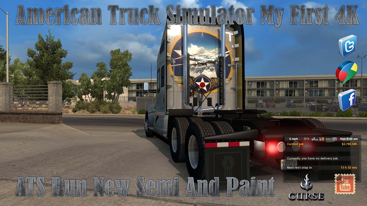 American Truck Simulator My First 4K ATS Run New Semi And Paint - YouTube