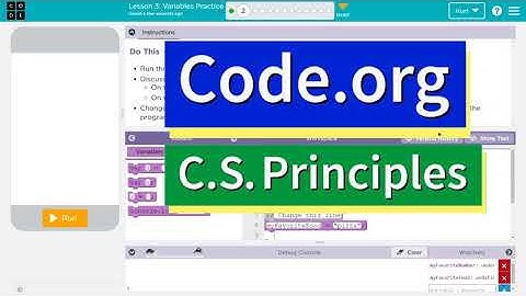 Code.org Lesson 3.1 Variables Practice | Tutorial with Answers | Unit 4 CS Principles