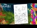 Coloring Bambi : Thumper &amp; Miss Bunny | Coloring pages  | Coloring book |