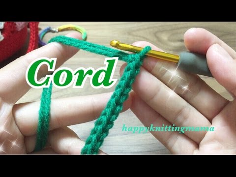 スレッドコードの編み方 かぎ針編み 毛糸で便利な紐作り Crochet Cord Youtube