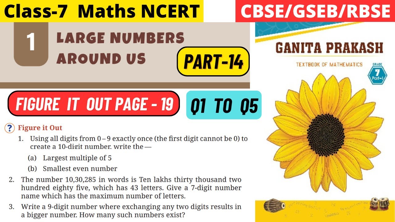 Class 7 Maths Ganita Prakash Chapter 1 Large Numbers Around Us | Figure it Out page 19 (Q1 to Q5)