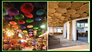 Top 25 Creative false ceiling design ideas for restaurant // home  interior design //