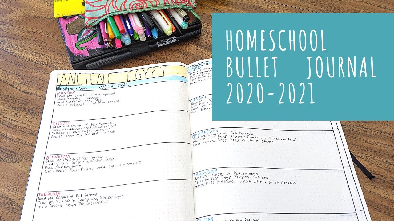 2020-2021 Homeschool Bullet Journal - YouTube