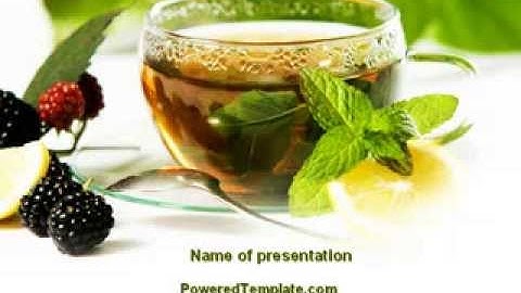 Mulberry Tea PowerPoint Template by PoweredTemplate.com