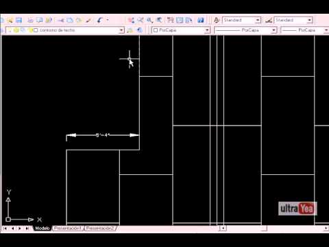 Plano en 2D - Dibujo de una casa - AutoCAD - YouTube